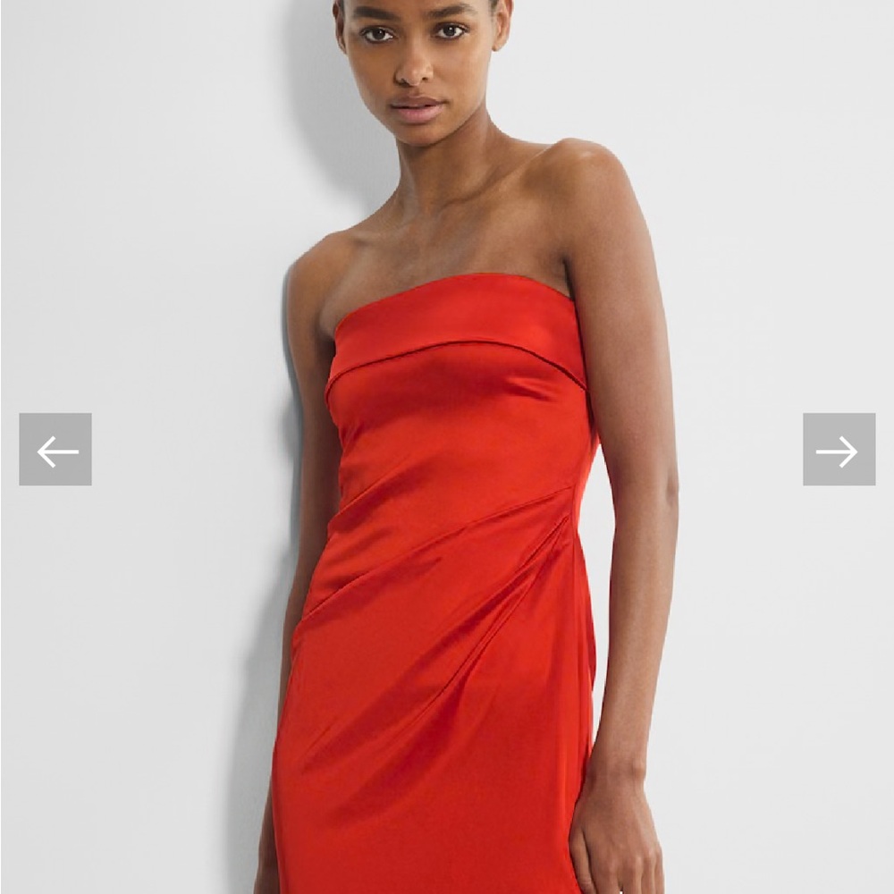 Aritzia Ruched Maxi Gown Poppy Red. - Picture 2 of 13